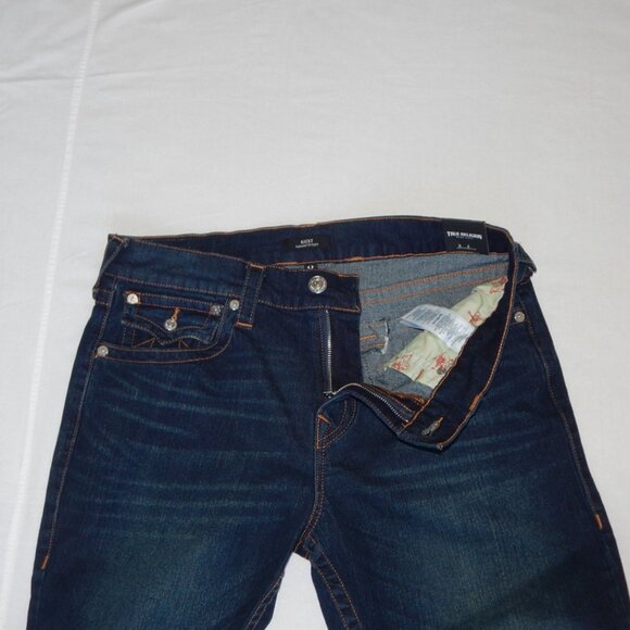 TRUE RELIGION Ricky Relaxed Straight Flap Cotton JEANS Wash LST CALL 34x34 NWT - Picture 4 of 9